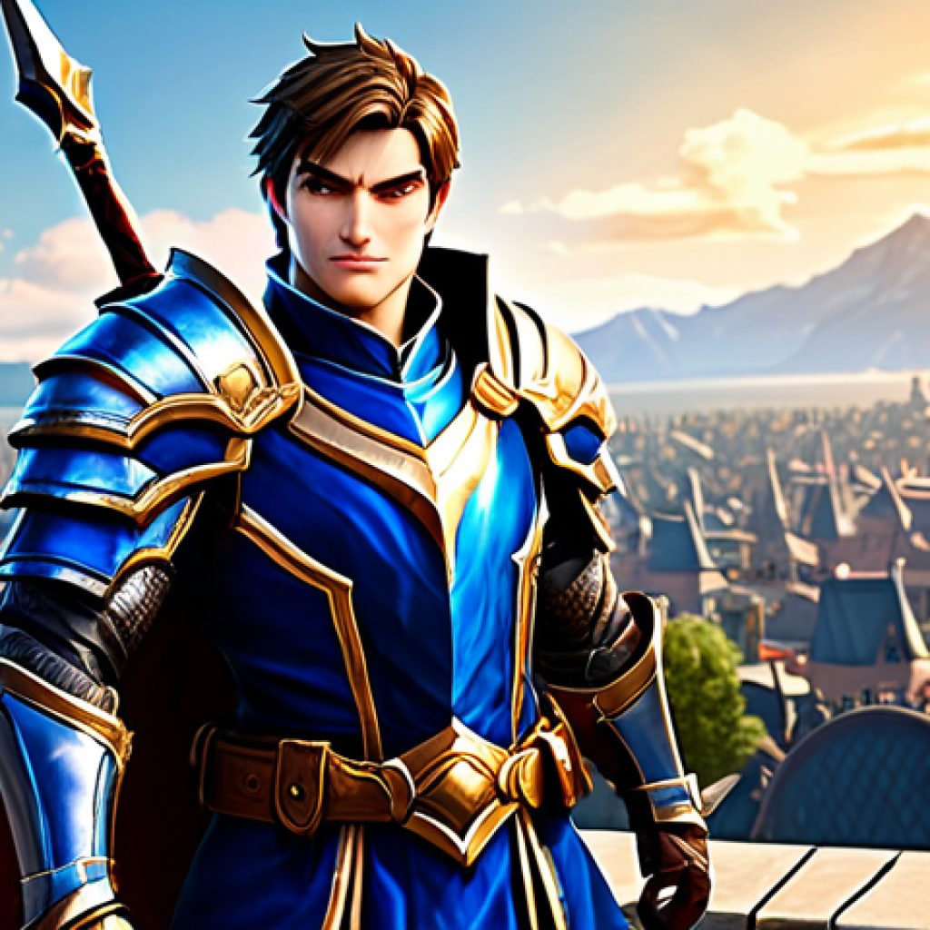 LOL 초보자 추천 챔피언 - Garen, the Might of Demacia**
"A fully clothed, professional illustration of Garen from League of L...