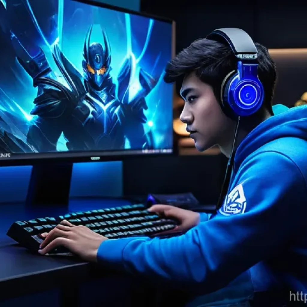 LOL 크로마 구매 방법 - **Prompt 1 (Blue Essence Shop Experience):**
A young male gamer, around 20 years old, with short...